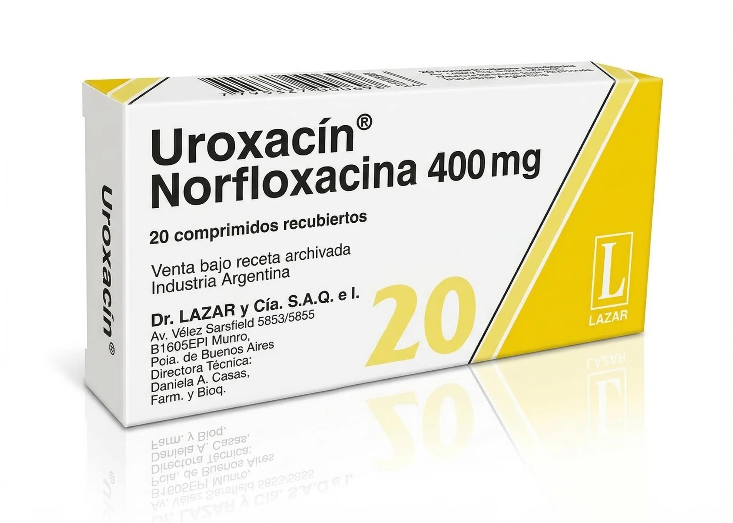 UROXACIN 400 mg comp.rec.x 20 — imagen 1