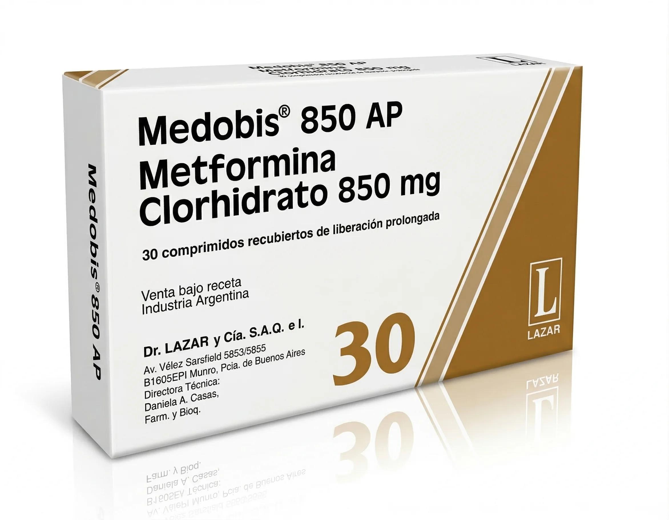 MEDOBIS AP 850 mg comp.rec.AP x 30 — imagen 1