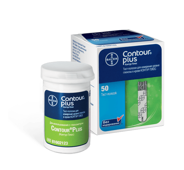 CONTOUR PLUS tiras reactivas x 50 — imagen 1