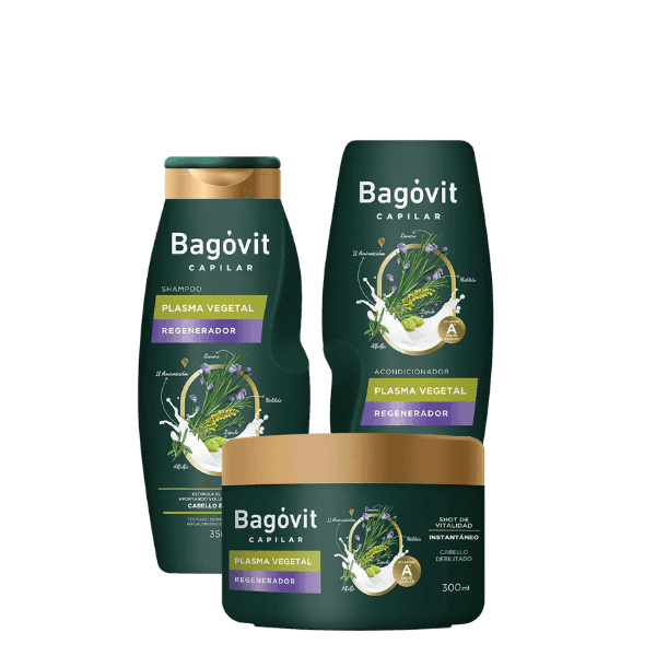 BAGOVIT CAPILAR PLASMA VEGETAL shampoo x 350 ml — imagen 1